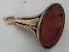 Captain Alexander Hood (1758 - 1798) of HMS Mars, Gold & Carnelian Armorial Fob Seal, circa 1792 - 1798.