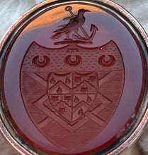 Captain Alexander Hood (1758 - 1798) of HMS Mars, Gold & Carnelian Armorial Fob Seal, circa 1792 - 1798.