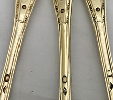 Six Early 19th Century French Silver Gilt Dessert Spoons. Cincinnatus Lorillon of Paris. 11.5 troy ounces.