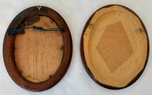 Napoleon Bonaparte, Pair of Oval Boxwood Strung Mahogany Framed Engravings. After Isabey & Philippoteaux.