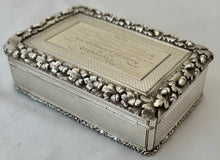 Lieutenant William Greet, Royal Navy, Silver Table Snuff Box. London 1845 Edward Edwards. 8.7 troy ounces.
