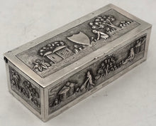 Indian Lucknow Village Pattern Silver Box, circa 1890 - 1910. 4.1 troy ounces.
