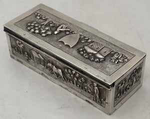 Indian Lucknow Village Pattern Silver Box, circa 1890 - 1910. 4.1 troy ounces.