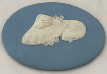 Admiral Lord Richard Howe, 1st Earl Howe, Wedgwood Blue Jasperware Portrait Profile Medallion.