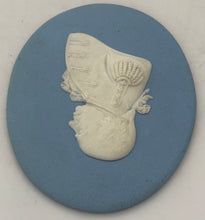 Admiral Lord Richard Howe, 1st Earl Howe, Wedgwood Blue Jasperware Portrait Profile Medallion.