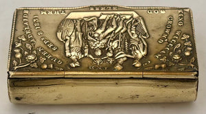 William IV & Queen Adelaide 1831 Coronation Brass Snuff Box.