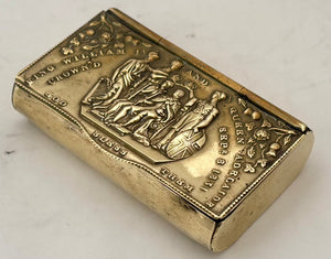 William IV & Queen Adelaide 1831 Coronation Brass Snuff Box.