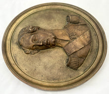 Prince Ferdinand Philippe, Duc d'Orléans, Gilt Bronze Portrait Bust Roundel. Simonet Foundry, After James Pradier.