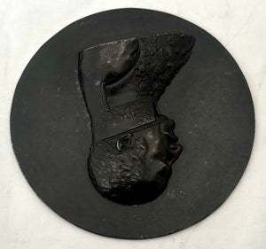 The Battles of Leipzig & Waterloo, Field Marshal Blucher, Prince of Wahlstatt, Cast Iron Roundel, After Leonhard Posch.
