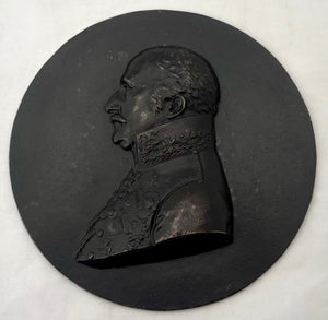 The Battles of Leipzig & Waterloo, Field Marshal Blucher, Prince of Wahlstatt, Cast Iron Roundel, After Leonhard Posch.