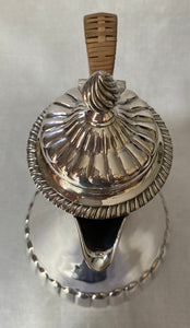 Georgian, George III, Silver Hot Water Jug. London 1784. 14.4 troy ounces.
