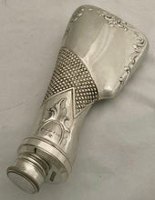 Large Gun Stock Silver Plated Hip Flask. James Dixon & Sons, Sheffield.