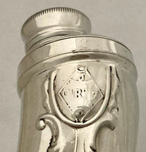 Large Gun Stock Silver Plated Hip Flask. James Dixon & Sons, Sheffield.