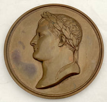 Napoleon Bonaparte Baptism of the King of Rome Large Bronze Restrike Medallion.
