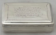 Captain John Millar of the Brig Cherub, For Saving a Boy at Greenock Harbour in 1831, Silver Presentation Snuff Box.