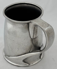 Arts & Crafts Pewter Tankard, circa 1900. After Oliver Baker.