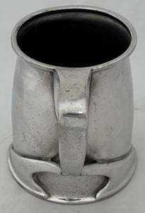 Arts & Crafts Pewter Tankard, circa 1900. After Oliver Baker.
