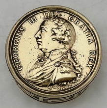 George III Golden Jubilee Portrait Profile Brass Snuff Box, circa 1810. After Nathaniel Marchant & Lewis Pingo.