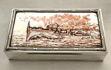 Frank Lutiger Naval Silver Cigarette Box. London 1908 Andrew Barrett & Sons of Piccadilly.