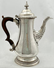 Georgian, Early George III, Silver Coffee Pot. London 1761 William Shaw II. 26 troy ounces.