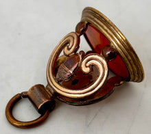 Late 18th Century Gilt Metal Military Officer Portrait Profile Intaglio Fob Seal.