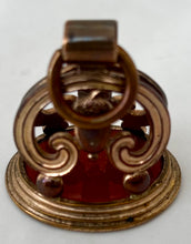 Late 18th Century Gilt Metal Military Officer Portrait Profile Intaglio Fob Seal.