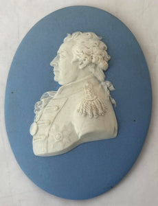 Admiral Adam Duncan, 1st Viscount Duncan, Wedgwood Jasperware Portrait Profile Medallion.