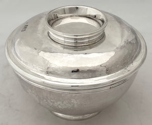 George I Style Silver Britannia Standard Sugar Bowl & Cover. London 1916 Vander & Hedges. 19.3 troy ounces.