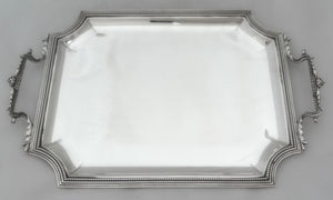 Ornate French Silver Tray. Paul Canaux et Cie., Paris, circa 1900. 11.6 troy ounces.