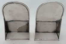 Horse Racing and Hunting Interest: Large Pair of Silver Plated Card Holders, Martin Hall & Co.