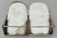 Horse Racing and Hunting Interest: Large Pair of Silver Plated Card Holders, Martin Hall & Co.