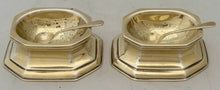 George V Pair of Silver Gilt Trencher Salts. London 1935 Thomas Bradbury & Sons Ltd. 4.8 troy ounces.