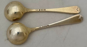 George V Pair of Silver Gilt Trencher Salts. London 1935 Thomas Bradbury & Sons Ltd. 4.8 troy ounces.