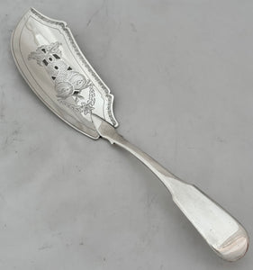 George III Scottish Silver Fish Slice. Edinburgh 1810 Robert Gray & Son. 3.9 troy ounces.