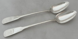 George III Pair of Scottish Silver Basting Spoons. Edinburgh 1815 Matthew Craw. 5.9 troy ounces.