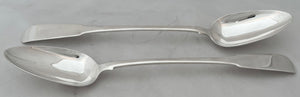 George III Pair of Scottish Silver Basting Spoons. Edinburgh 1815 Matthew Craw. 5.9 troy ounces.