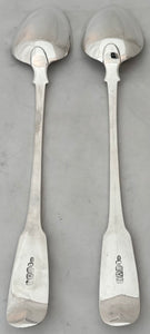 George III Pair of Scottish Silver Basting Spoons. Edinburgh 1815 Matthew Craw. 5.9 troy ounces.