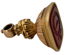 Vice-Admiral Sir Charles Vinicombe Penrose, GCMG  KCB RN Carnelian Inset Gold Fob Seal.