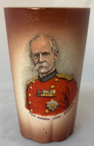 Field Marshal Frederick Sleigh Roberts VC, 1st Earl Roberts, Second Boer War Ceramic Portrait Beaker.