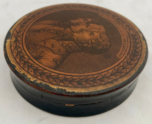 'The Three Peacemakers of Europe', Early 19th Century Papier Mache Snuff Box.