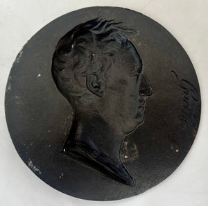 Johann Wolfgang von Goethe (1740 - 1832), Cast Iron Roundel. After Leonhard Posch.