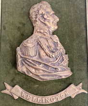 Framed Gilt Metal Relief Portrait Profile of the Duke of Wellington.
