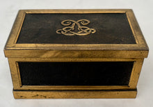Victorian Gilt Metal & Leather Table Vesta, circa 1860.