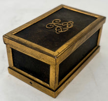 Victorian Gilt Metal & Leather Table Vesta, circa 1860.