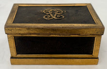 Victorian Gilt Metal & Leather Table Vesta, circa 1860.