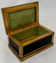 Victorian Gilt Metal & Leather Table Vesta, circa 1860.