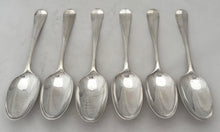 Six George II Hanoverian Pattern Silver Tablespoons. London 1733 Richard Gosling. 12.1 troy ounces.