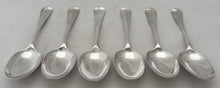 Six George II Hanoverian Pattern Silver Tablespoons. London 1733 Richard Gosling. 12.1 troy ounces.