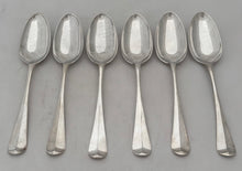 Six George II Hanoverian Pattern Silver Tablespoons. London 1733 Richard Gosling. 12.1 troy ounces.