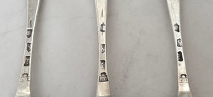 Six George II Hanoverian Pattern Silver Tablespoons. London 1733 Richard Gosling. 12.1 troy ounces.